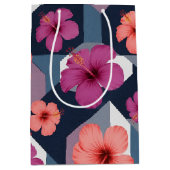 Küstentropisches Hibiskus-Muster (8) Mittlere Geschenktüte (Vorderseite)