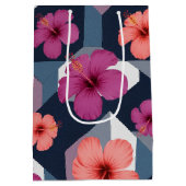 Küstentropisches Hibiskus-Muster (8) Mittlere Geschenktüte (Rückseite)