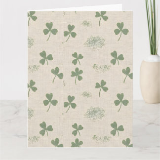 Küstentuch aus irischer Leinwand Kleeblatt St. Pat Karte