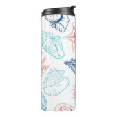 Küstentumpfel mit Muscheldesign Thermosbecher (Nach links gedreht)