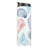 Küstentumpfel mit Muscheldesign Thermosbecher (Nach rechts gedreht)