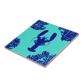 KüstenTürkis-Blau-Hummer-Muster Fliese (Seite)