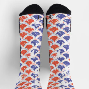 Küstentypische amerikanische Fischschuppen Socken