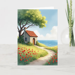 Küstenväter-Tages-Cottage-Karte Karte