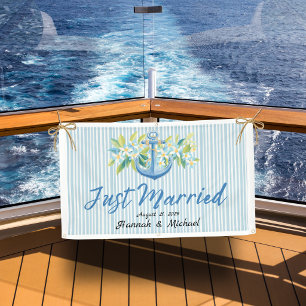 Küstenvibe-Anker-Frisch-verheiratet-Autobanner Banner