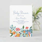 Küstenvibes Baby Shower Einladung (Stehend Vorderseite)