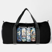 Küstenvibes Nautische Elemente Ozeankunst Duffle Bag (Rückseite)