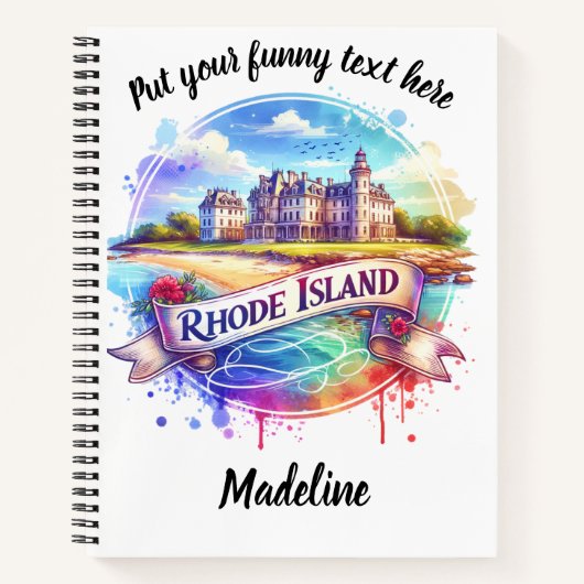 Küstenvilla in RI bei Sonnenuntergang Notizblock (Vorderseite)