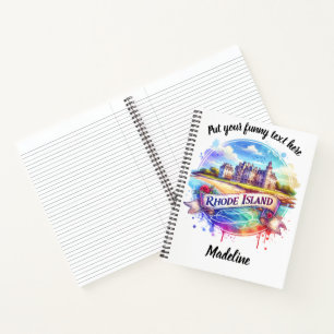 Küstenvilla in RI bei Sonnenuntergang Notizblock