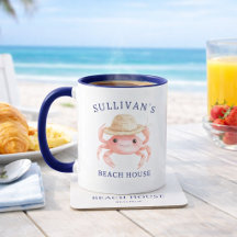 Küstenvilla Rosa Krabben Familienname Kaffee