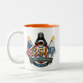 Küstenwache 250. Jubiläums-Kaffeetasse Zweifarbige Tasse