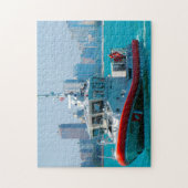 Küstenwache-Boot. Puzzle (Vertikal)