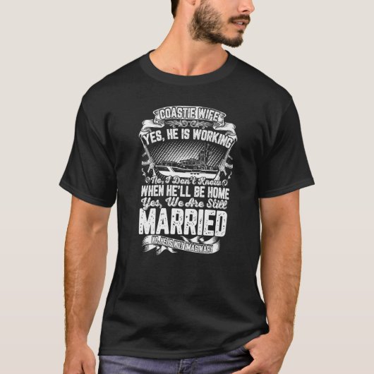 Küstenwache der Coastie Ehefrau T-Shirt (Vorderseite)
