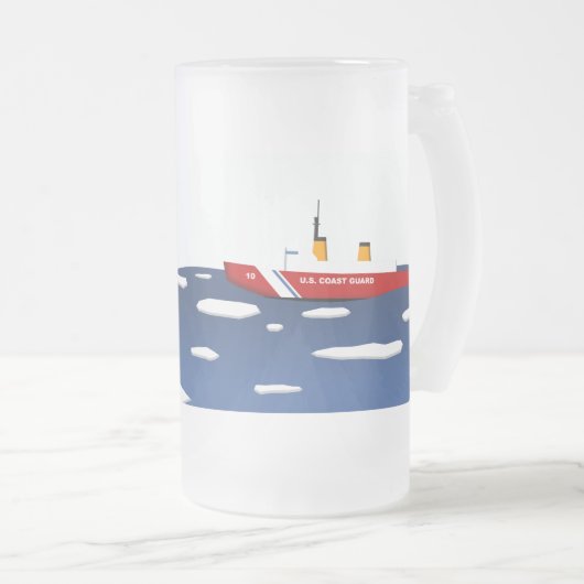 Küstenwache-Eisbrecher-mattierte Tasse (VorderseiteRechts)
