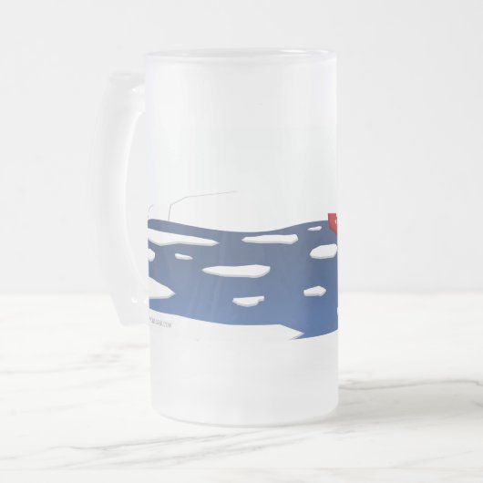 Küstenwache-Eisbrecher-mattierte Tasse (Vorderseite Links)