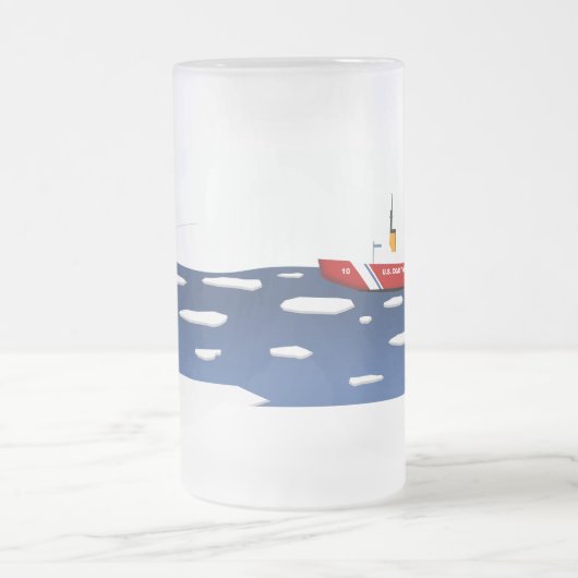 Küstenwache-Eisbrecher-mattierte Tasse (Mittel)