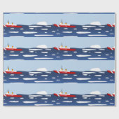 Küstenwache-Eisbrecher-Packpapier Geschenkpapier (Flach)