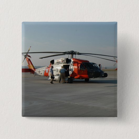 Küstenwache-Hubschrauber Button (Vorderseite)