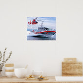 Küstenwache in Aktion II Poster (Küche)