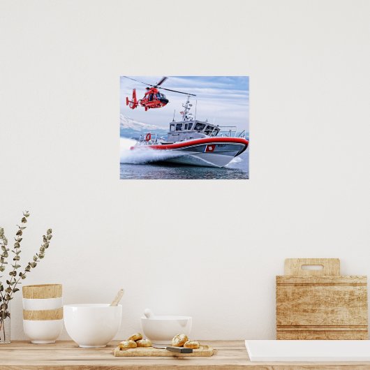 Küstenwache in Aktion II Poster (Küche)