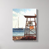 Küstenwache, Kos, Lambi Strand Leinwanddruck (Vorderseite)