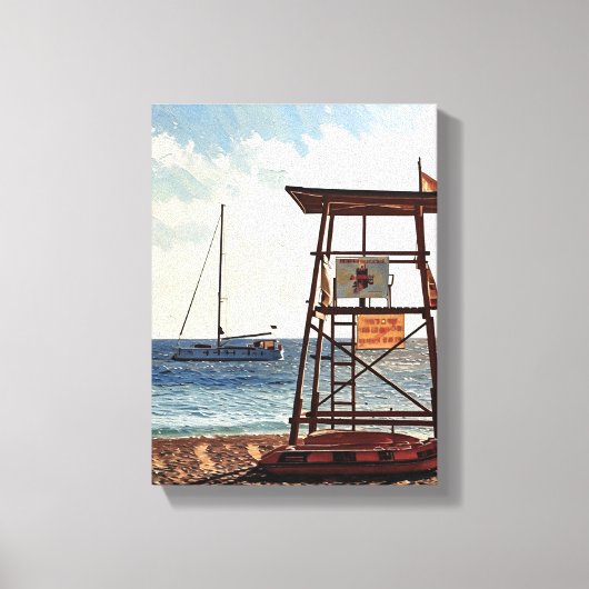 Küstenwache, Kos, Lambi Strand Leinwanddruck (Vorderseite)