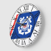 Küstenwache-Logo Große Wanduhr (Winkel)