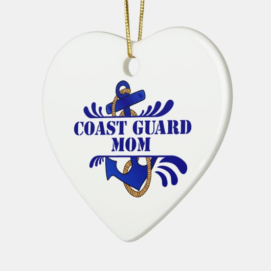 Küstenwache-Mama, Anker weg! Keramikornament (Links)