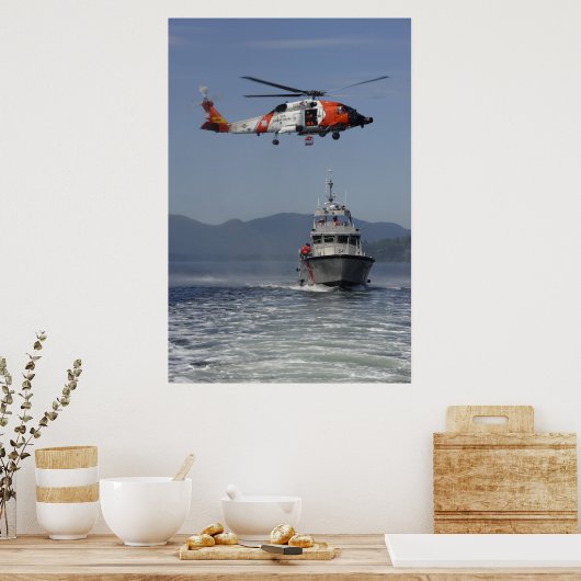 Küstenwache MH-60 Jayhawk Hubschrauber Poster (Küche)