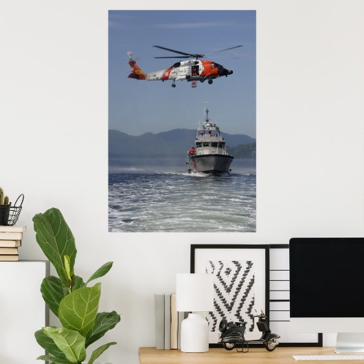 Küstenwache MH-60 Jayhawk Hubschrauber Poster (Heimbüro)