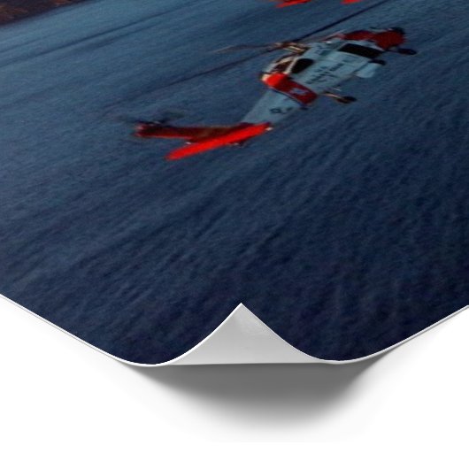 Küstenwache MH-60 Jayhawk-Hubschrauber Poster (Ecke)
