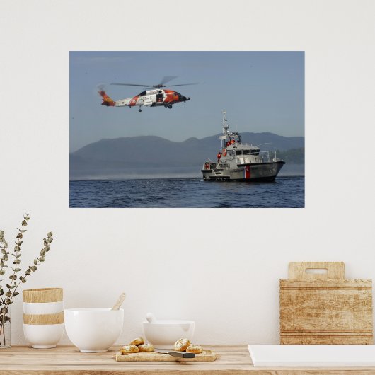 Küstenwache MH-60 Jayhawk Hubschrauber Poster (Küche)