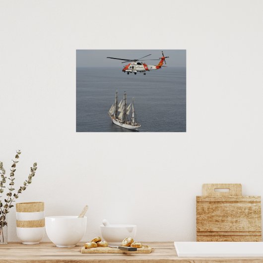 Küstenwache MH-60T Jayhawk & Cutter Adler Poster (Küche)
