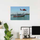 Küstenwache MH-65 Dolphin-Hubschrauber Poster (Heimbüro)