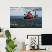 Küstenwache MH-65 Dolphin-Hubschrauber Poster (Heimbüro)