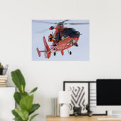 Küstenwache MH-65 Dolphin-Hubschrauber Poster (Heimbüro)