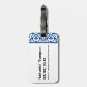 Küstenwache-Muster - Der weiße Lotus Gepäckanhänger (Rückseite vertikal)