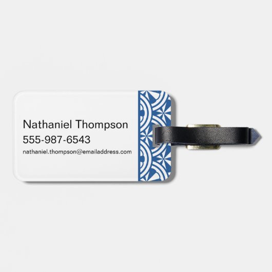 Küstenwache-Muster - Der weiße Lotus Gepäckanhänger (Rückseite horizontal)