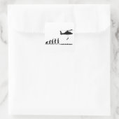 Küstenwache Quadratischer Aufkleber (Tasche)