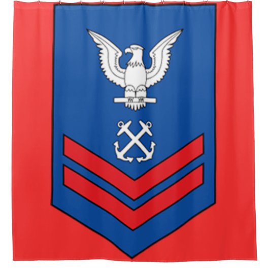 Küstenwache Rank E-5 Zweite Klasse Duschvorhang (Vorderseite)