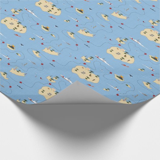 Küstenwache-Rettungs-Diagramm-Packpapier Geschenkpapier (Ecke)