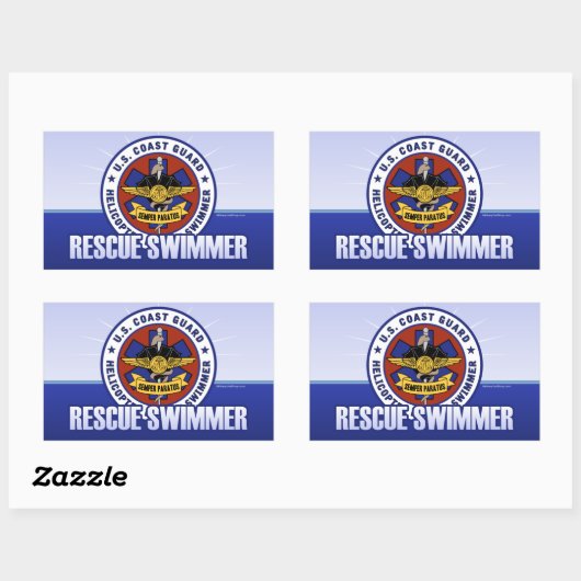 Küstenwache-Rettungs-Schwimmer Rechteckiger Aufkleber (Blatt)
