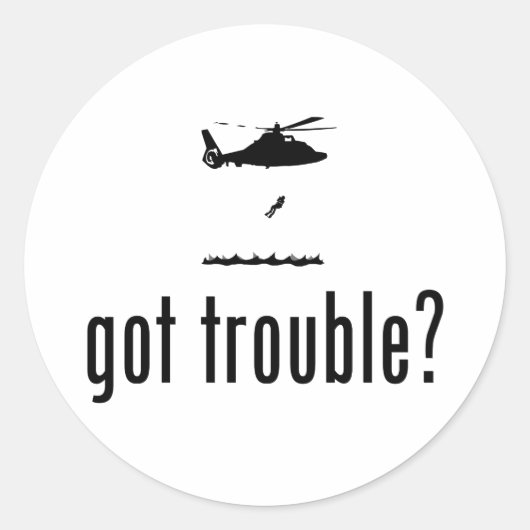 Küstenwache Runder Aufkleber (Vorderseite)