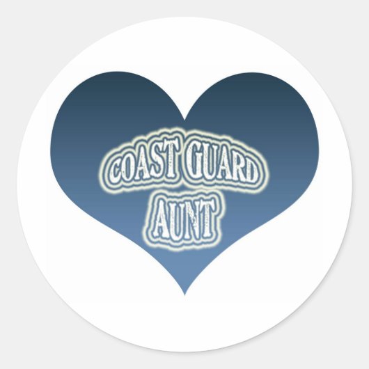 Küstenwache Runder Aufkleber (Vorderseite)