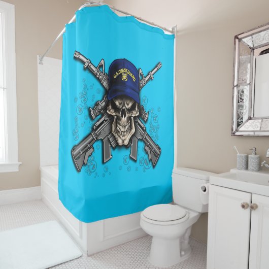 Küstenwache Skull Duschvorhang (Beispiel)