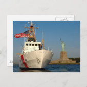 Küstenwache und die Freiheitsstatue Postkarte (Vorne/Hinten)