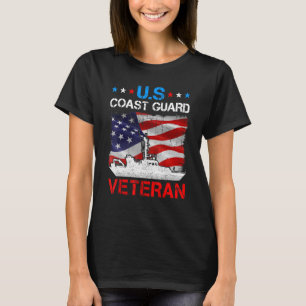 Küstenwache Veteran amerikanische Flagge Vintag T-Shirt