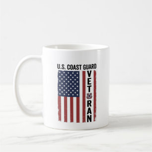 Küstenwache Veteran Flagge Vintage Vektor Design_1 Kaffeetasse