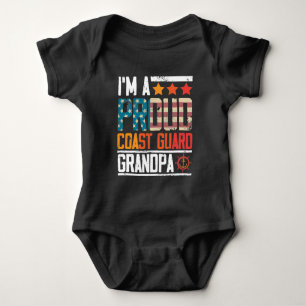 Küstenwache Veteran Großvater Patriot US-Flagge Baby Strampler