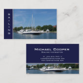 Küstenwache-Visitenkarte-Segelboot-Blau Visitenkarte (Vorne/Hinten)